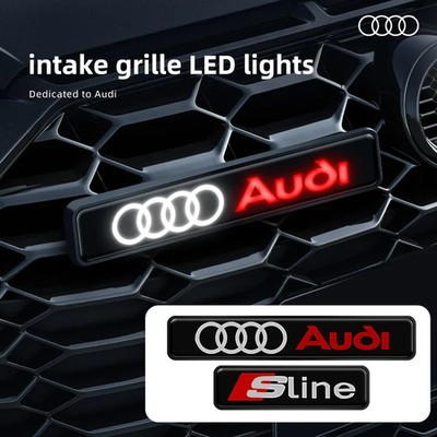 Audi LED Frontgrill Emblem Sline Leuchtendes Abzeichen Grill Dekor Auto Zubehör