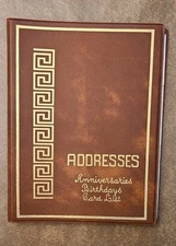 Vintage F.W. Woolworth Address Book Anniversaries Birthdays Card List Unused