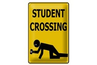 Schild Blech 20X30Cm - Made In Germany - Spruch Student Crossing Bier