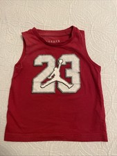Jordan T Shirt Kids 3T Red White Short Sleeve Jumpman 23 Sporty Kids EUC Cute!
