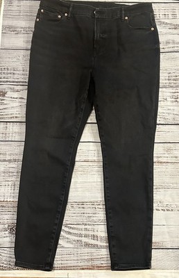 American Eagle Luxe Stretch High Waisted Jegging Jeans Black Women Size 16 R NWT