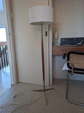 John Lewis Spindle Wooden Floor Lamp -  wood/Brass mid century style RRP £235