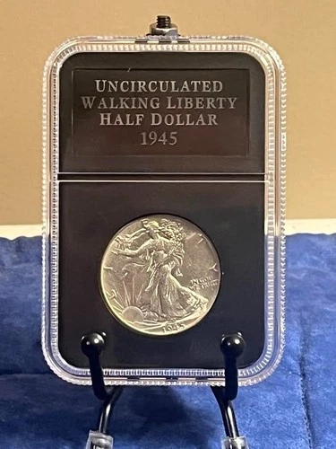 1945 UNCIRCULATED Walking Liberty Half Dollar 90% Silver