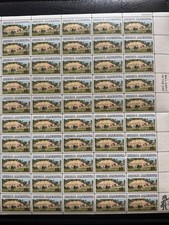 Scott #1505 Rural America Chautauqua Tent Sheet of 50 10¢ Stamps (1973)