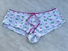 Vintage Y2K Victoria’s Secret PINK 100% Cotton Boxer Shorts Panty Pup Dog S New