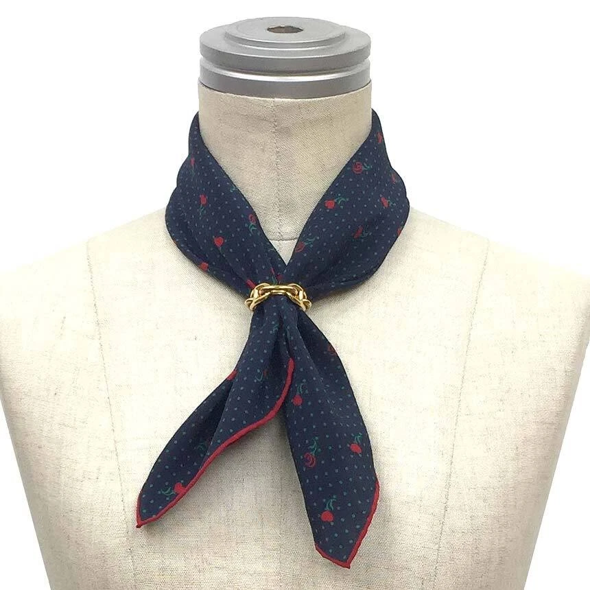 Soldes écharpe GUCCI coeur floral GG soie marine unisexe unisexe Aq8417