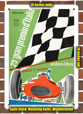 Metal Sign - 1954 Monza Racing Program - 10x14 inches