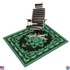 Premium Green Office Chair Mat for Hardwood Floors - 48"x60" Durable Protector