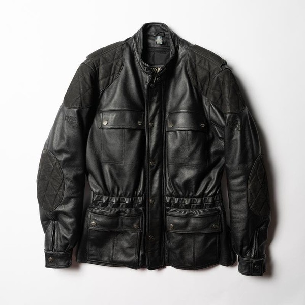 Herren Belstaff Jacke Schwarz Leder L