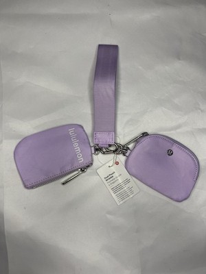 Lululemon dual pouch wrislet keychain purple wallet purple