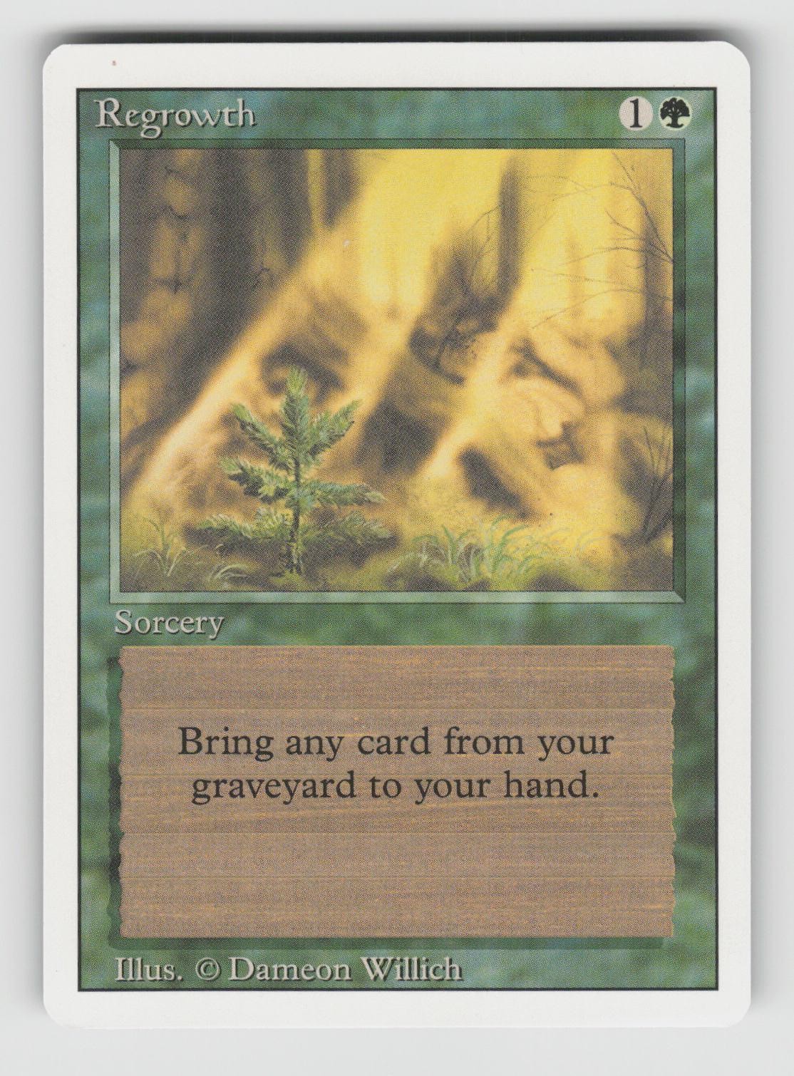 Regrowth Uncommon Revised Edition Magic: The Gathering Near Mint