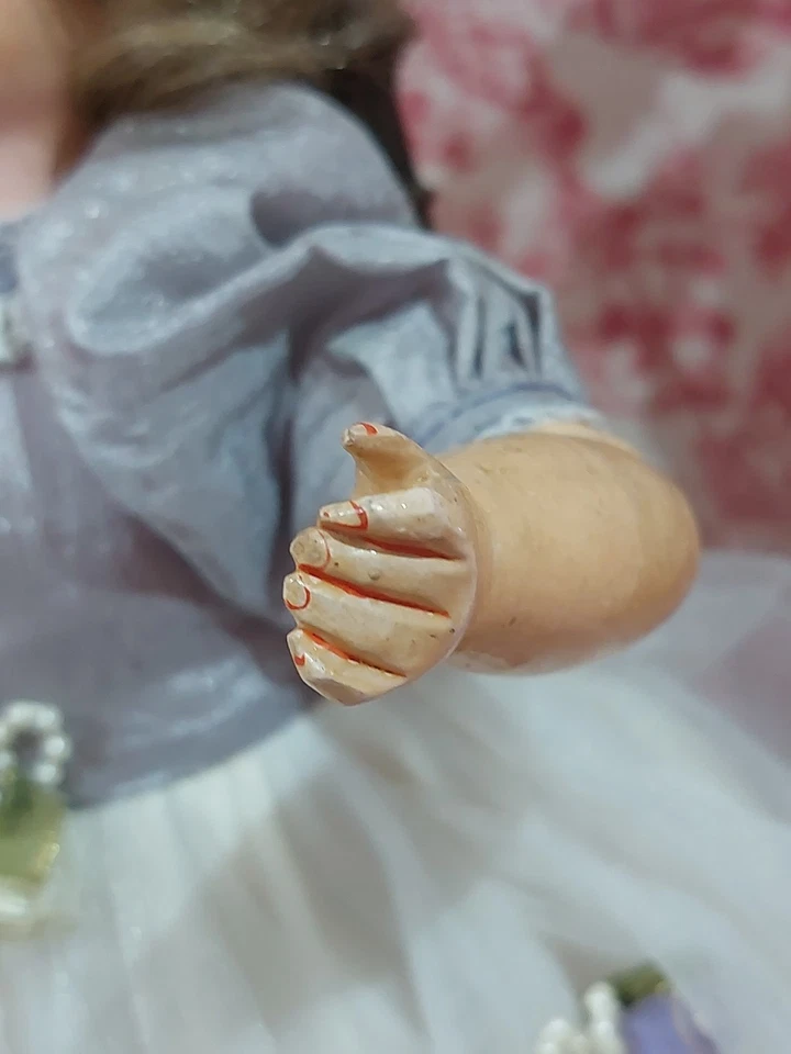 Vintage Bambola Legno 37 CM No. Gemello Steiner Bru Sfbj Uniti Francia Testa - Immagine 3 di 4