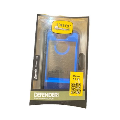 Otterbox iPhone 4/4S Case Defender Black/Blue Case with Belt Clip, Rare