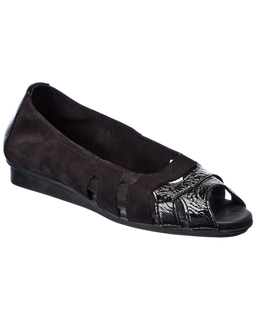 Arche Ninova Leather Flat Women's Black 42