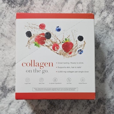 Youtheory Collagen Liquid 5,000mg Berry Flavor Sugar-Free 12 Pack 07/2027