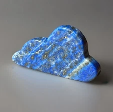 Natural Blue Lapis Lazuli Golden Pyrite Cloud Stone Heart AAA Grade Crystal Rock