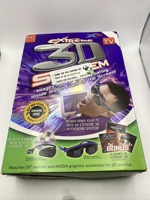 Vtg 2002 Extreme 3D System with Glasses & 15 Games NIB Sealed X3D