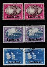 KING GEORGE VIth VICTORY STAMPS. BASUTOLAND SG29-31. FINE USED.