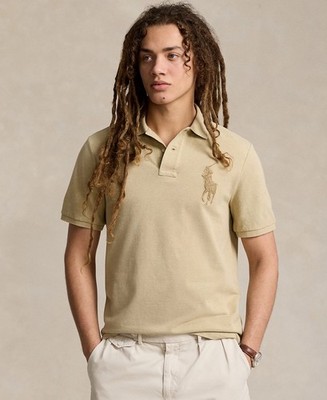 Polo Ralph Lauren Men's Custom Slim Fit Big Pony Mesh Polo Shirt