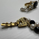 Jet Glass, Crystal Faux Pearl Earrings and Bracelet  — photo 3