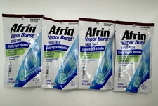 Lot of 4 Afrin Vapor Burst | On-The-Go Daily Inhaler | Drug Free | Exp: 12/25