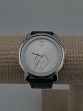 Movado Bold Trend Silver Dial Leather Strap Men's SWISS Watch MB.01.1.14.6619