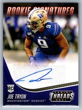Joe Tryon 2021 Panini Chronicles Draft Picks Threads Rookie Signatures Orange RC