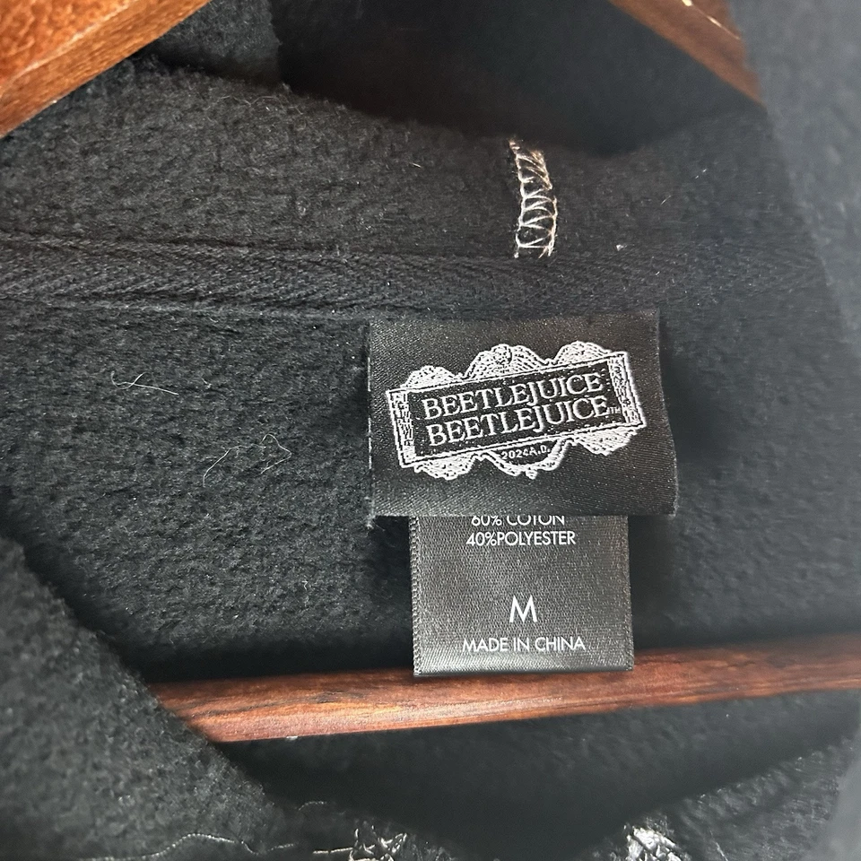 Hot Topic Beetlejuice Ghost House Lydia Deetz Ghostie Sudadera con Capucha Talla Mediana Negra Foto 3 de 4