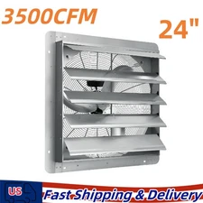 Shutter Exhaust Fan Shop Exhaust Fan 24'' Wall Mounted Aluminum 3500CFM 1500RPM