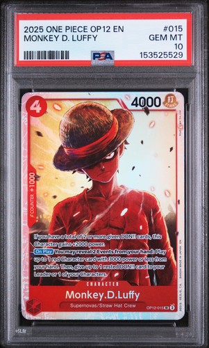 Monkey.D.Luffy graded PSA 10 for sale on eBay