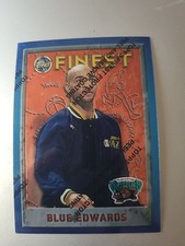 1995-96 Topps Finest Basketball Blue Edwards #47 Mint