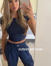 ALO YOGA SUIT UP TROUSERS SET IN NAVY