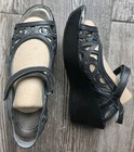Women's Blue Naot Deluxe Women's Leather Wedge Beach Travel Sandals 5.5US 37 — photo 3