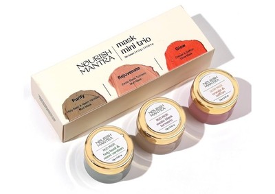 Nourish Mantra Mask Mini Trio Face Care Kit For Glowing Skin 12g Each Pack Of 3