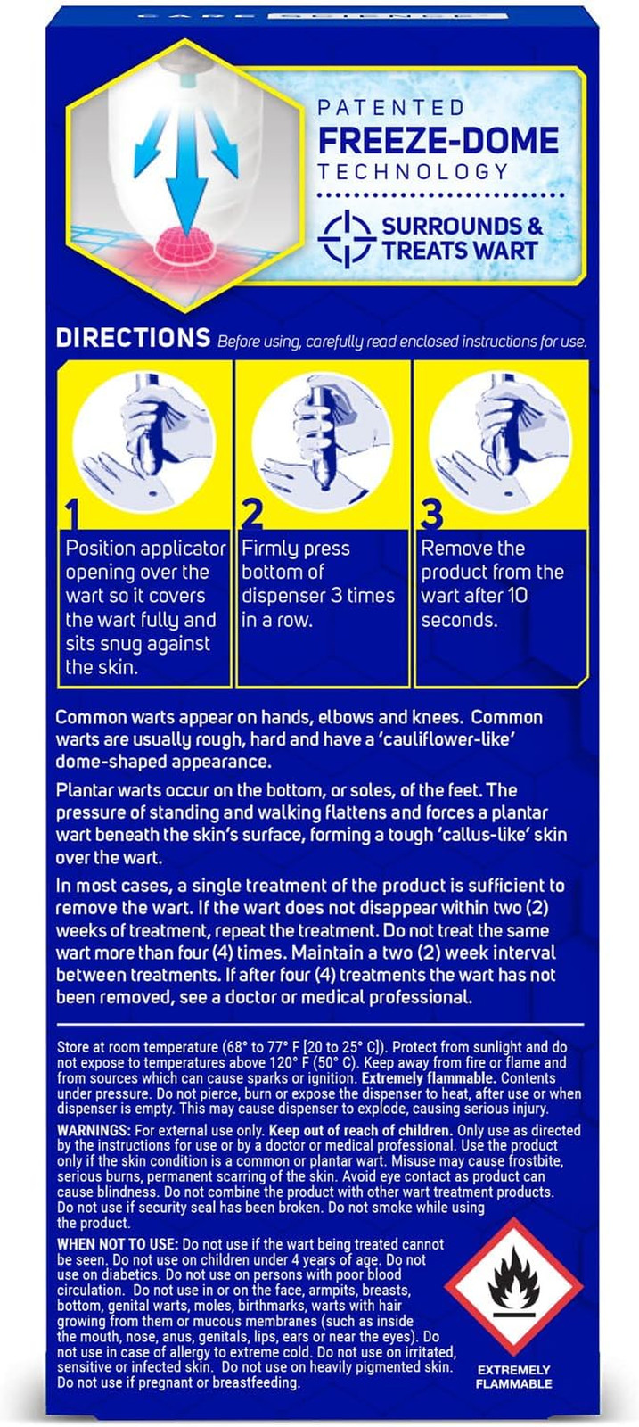 Wart Remover Freeze, 8 Applications | 1-Step Wart Removal for Common Warts on Ha