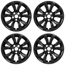 4 Gloss Black 17" Wheel Skins Hub Caps Full Covers for 2015-2020 Chrysler 300