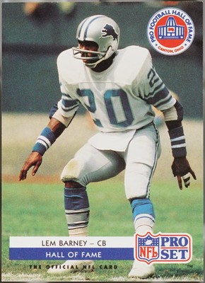 1992 Pro Set - HOF Inductees Football Lem Barney #SC1 NM
