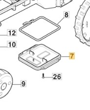 Coperchio batteria ORIGINALE STIGA robot tagliaerba rasaerba a1500 322110082/0