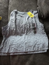 All in Motion Women's Size XXL Boxy Fit Blue Cropped Active Tank Top