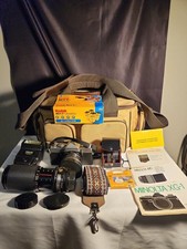 Vintage Minolta XG-1 With Bag And Accessories 3 Lenses Wide Strap Flash