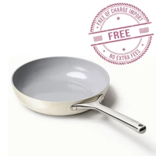 Caraway Home 10.5-Inch Nonstick Ceramic Fry Pan, Oven Safe, 550F, Cream
