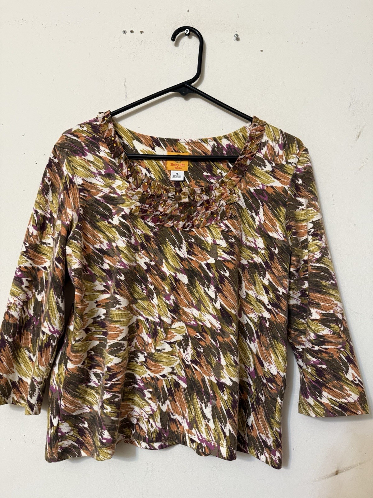 RUBY RD PETITE PULLOVER EMBELLISHED NECKLINE CASU… - image 2