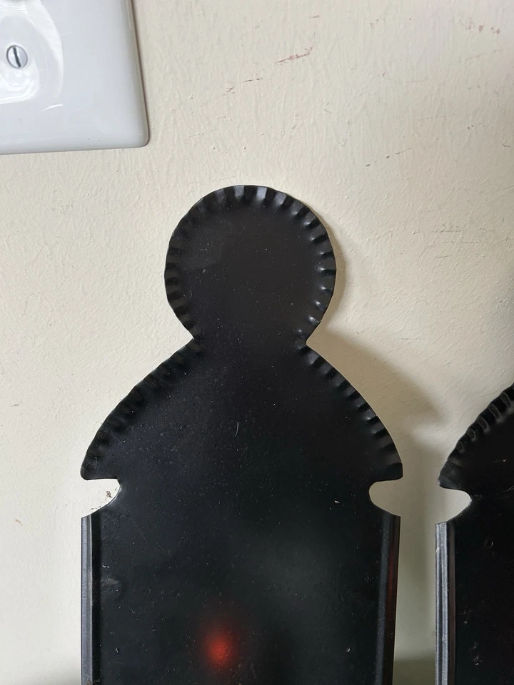 古董灵感殖民地威廉斯堡电气化锡蜡烛灯红色灯泡 — 第 4/4 张图片