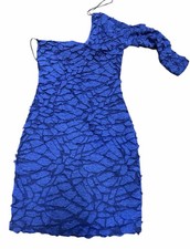 Symphony  Bodycon One-Shoulder Dress Blue Size MEDIUM
