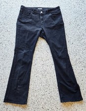 Riders By Lee Womens Denim Bootcut Jeans Mid Rise Size 16M Black