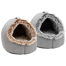Covered Cat Bed Warm Calming Nest With Handle Small Dog Bed Cat Cave Steadfast