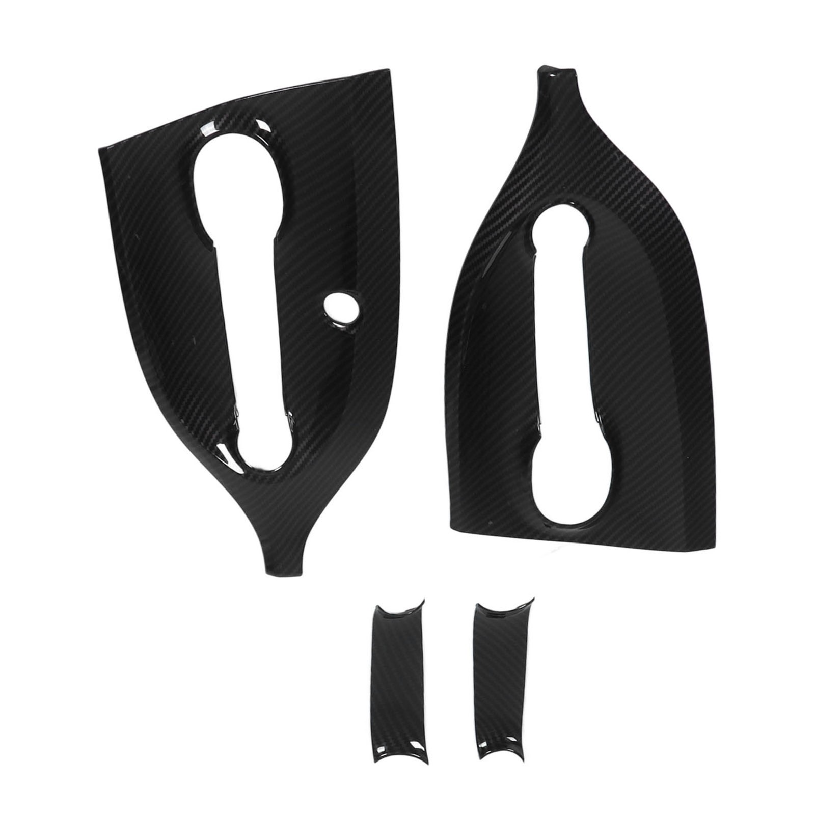 Exterior Door Handle Bowl Cover Kit Carbon Fiber Color For Smart Fortwo C453 BAJ