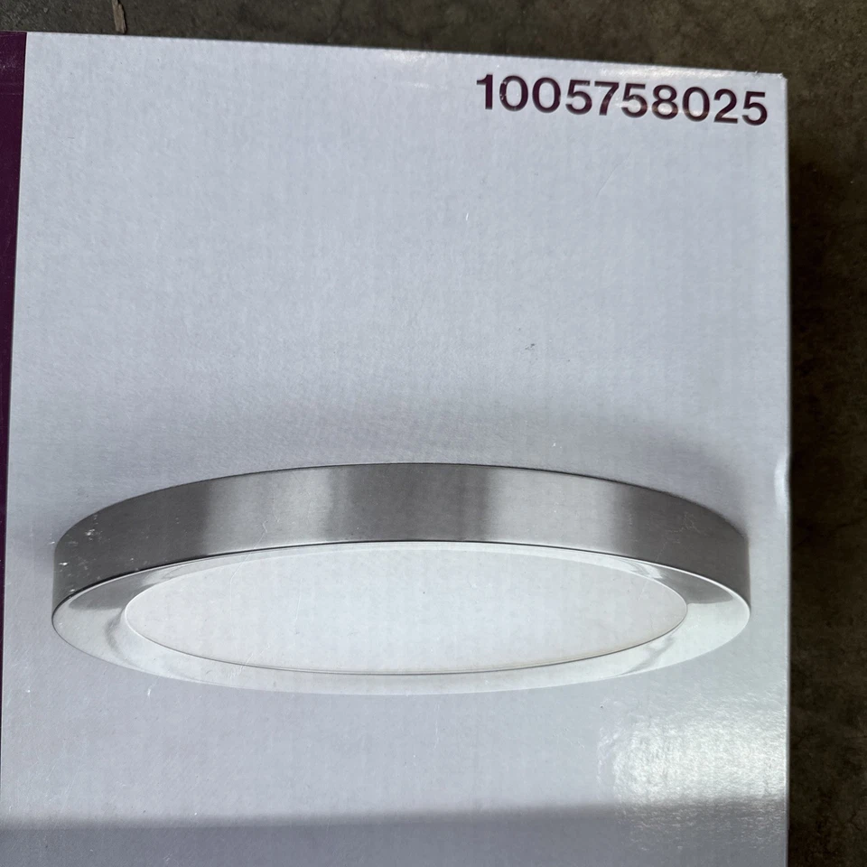 Lámpara de techo LED de montaje empotrado seleccionable de níquel cepillado de 15 pulgadas para decoradores del hogar NUEVO Foto 3 de 4