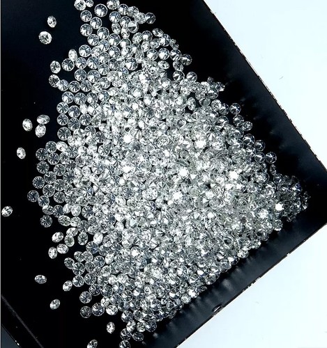Certified 1 mm Round Cut CVD Diamond J Color SI2 Clarity 50 Pcs Diamond Lot - Picture 2 of 8