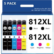 812XL T812XL Ink Cartridges For Epson WorkForce WF-7840 WF-7820 WF-7310 EC-C7000